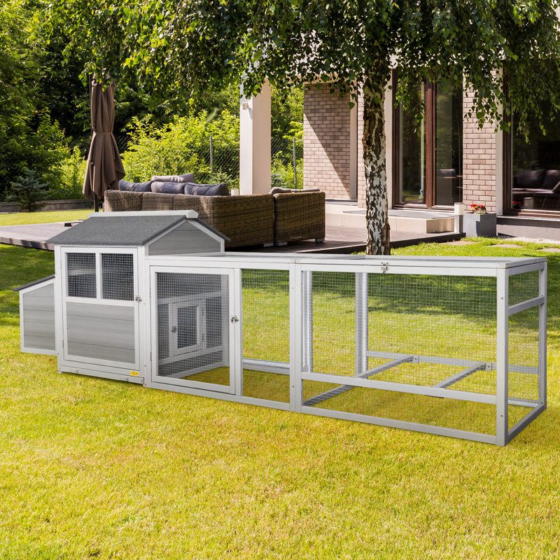 EBEYT 6 6 Square Feet Chicken Coop With Chicken Run Wayfair